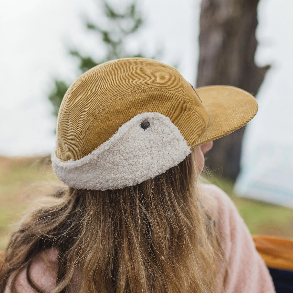 Cord Daytime Sherpa Lined Hat - Sandy Brown - Image 5
